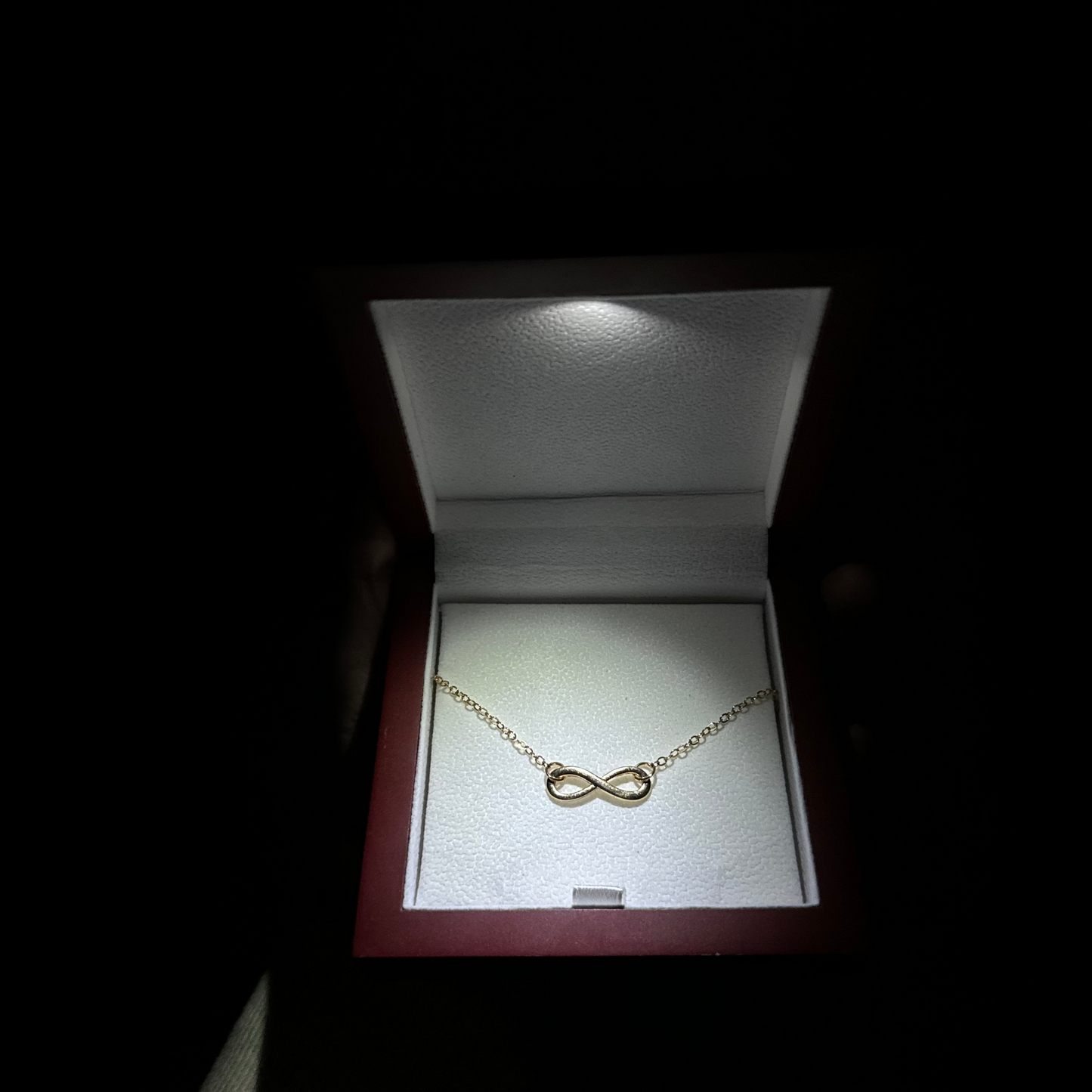 Collar Infinito + Tarjeta con Mensaje ❤️