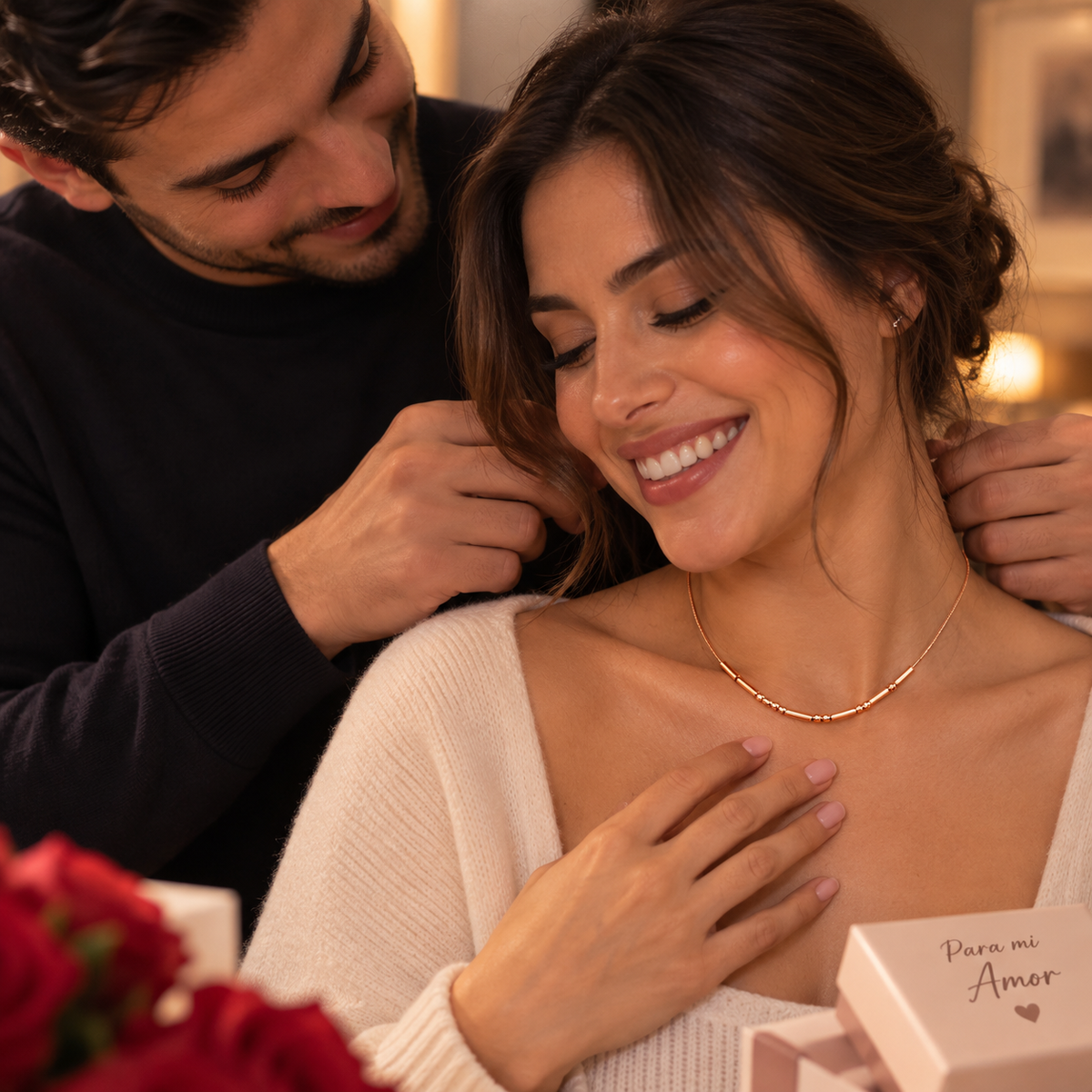 Collar Morse Code para Novia ❤️ – Un Mensaje Secreto de Amor