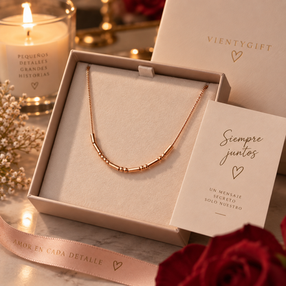 Collar Morse Code para Novia ❤️ – Un Mensaje Secreto de Amor