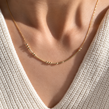 Collar Morse Code para Ella ❤️ – Un Mensaje Secreto de Amor