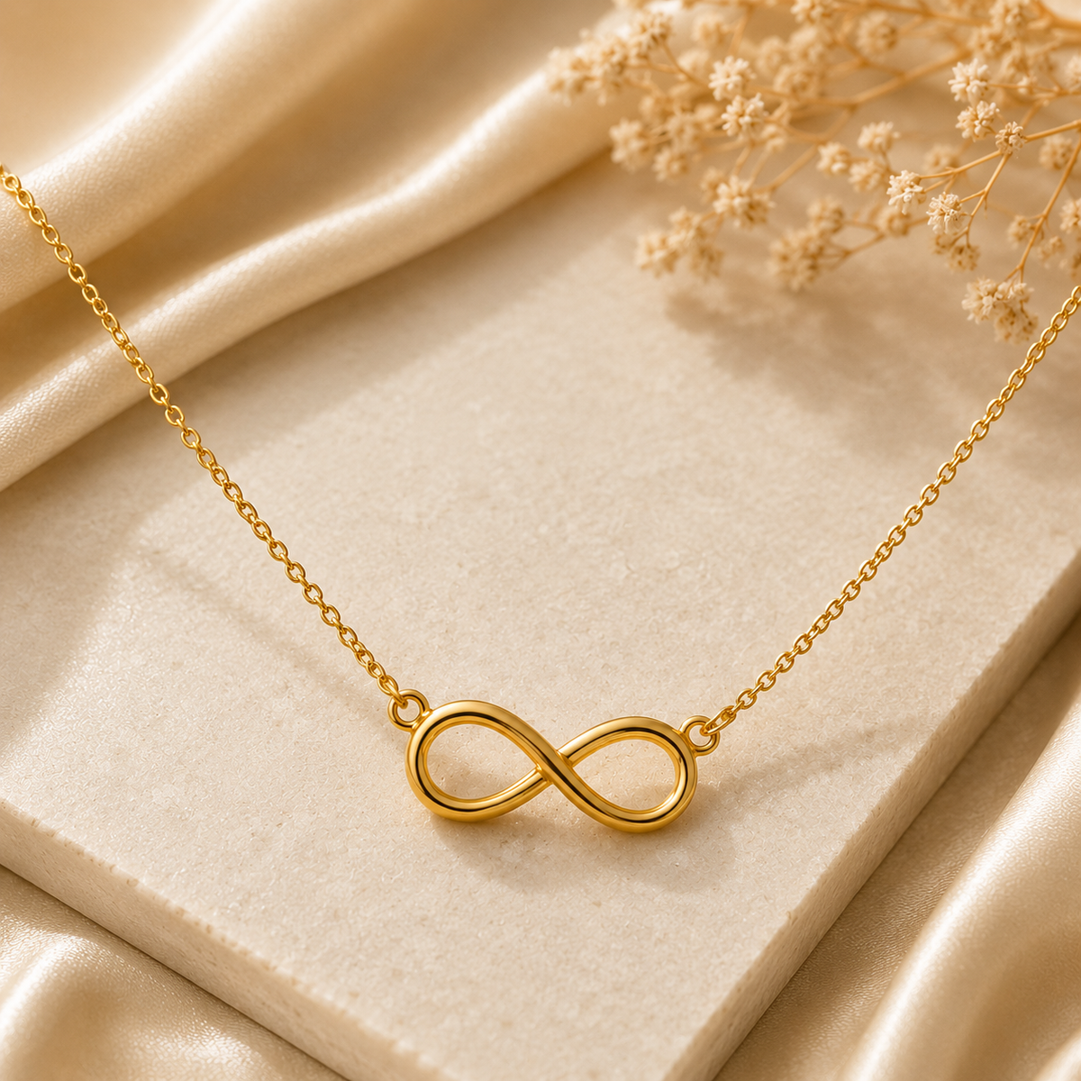 Collar Infinito + Tarjeta con Mensaje ❤️