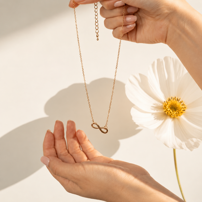 Collar Infinito + Tarjeta con Mensaje ❤️
