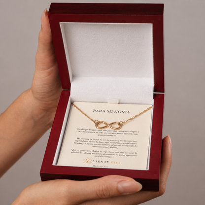 Collar Infinito + Tarjeta con Mensaje ❤️