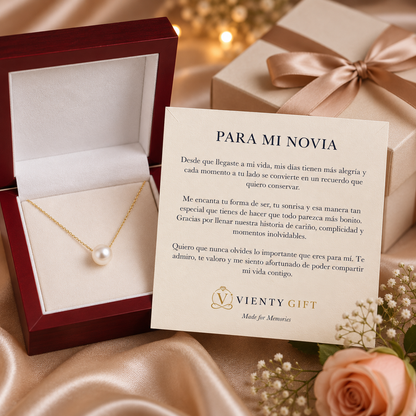 Collar con Perla y Mensaje ❤️ – Un Regalo que Dice Todo lo que Sientes