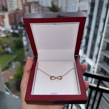 Collar Infinito + Tarjeta con Mensaje ❤️