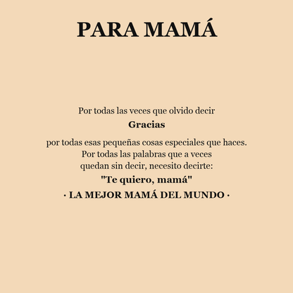 Tarjeta de mensaje en español - Para mamá